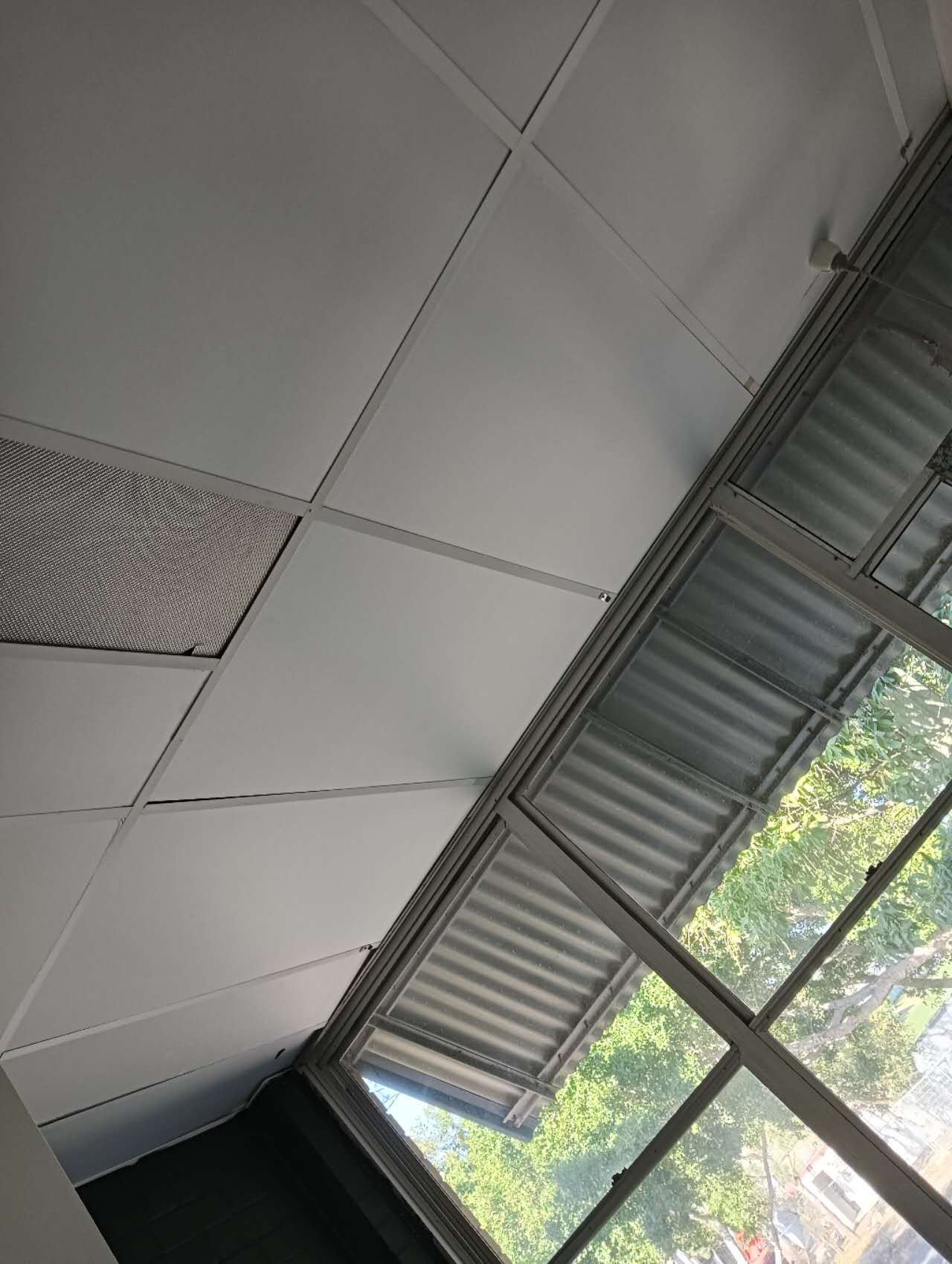 Commercial interior ceiling lining panels refitted after Mel One carpentry work in Brisbane