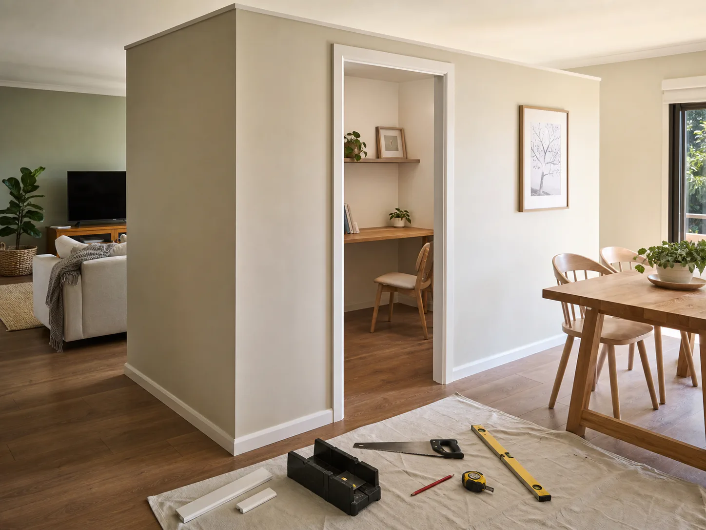Interior timber joinery, architrave and door repair details